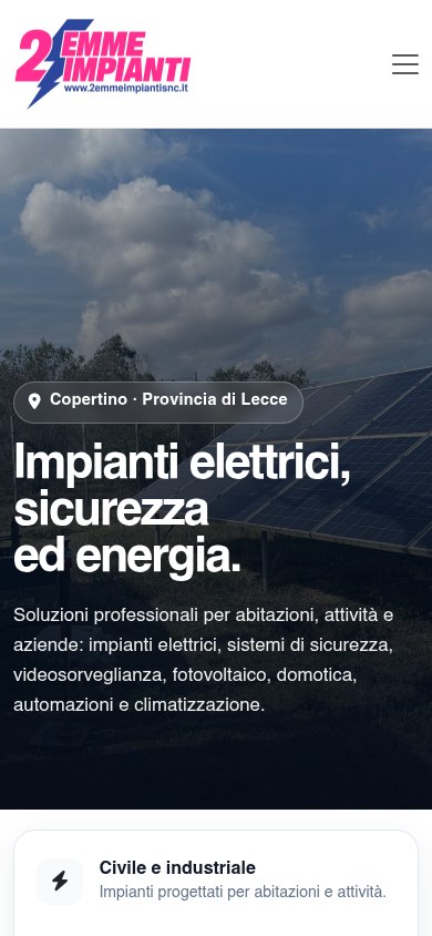 2 Emme Impianti: versione per smartphone